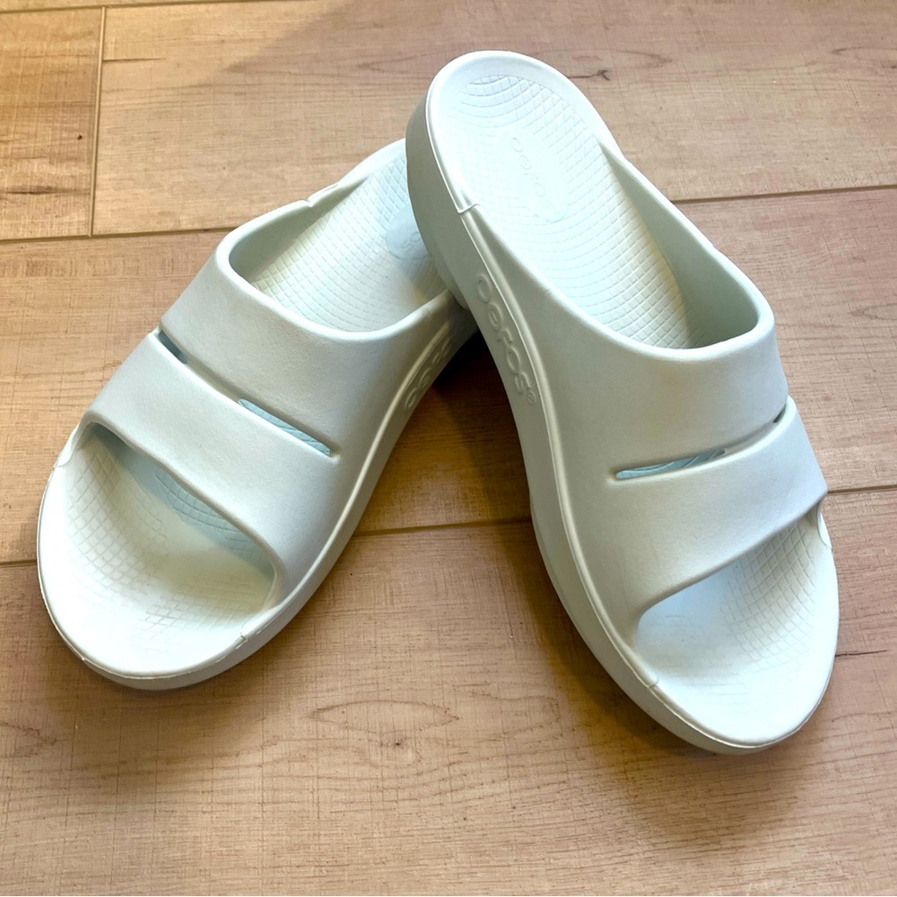 Oofos Unisex OOahh Slide Sandals cosmic grey  Size M 11 W 13